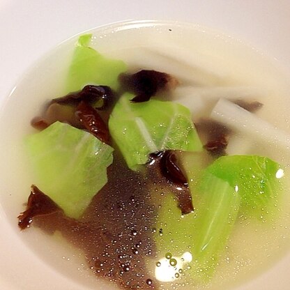 コリコリ美味しい☆大根とキクラゲの中華スープ